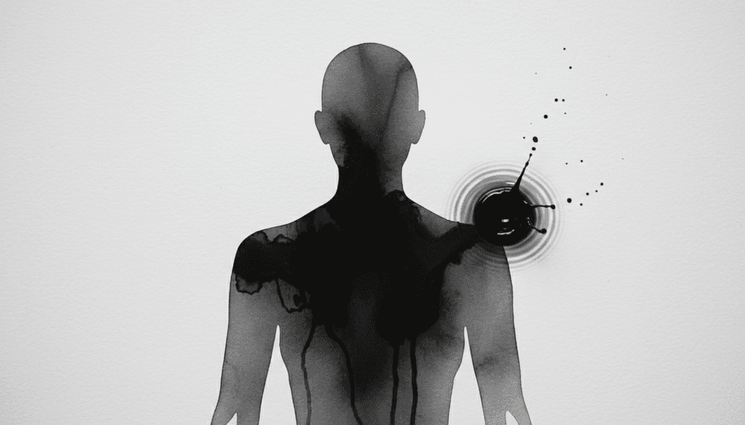 Representação abstrata de IA interpretando notas musicais e elementos de gênero como ambiente, clássico, cinematográfico para 'Carla 23 (Piano Acoustic)' de M. Rodriguez.