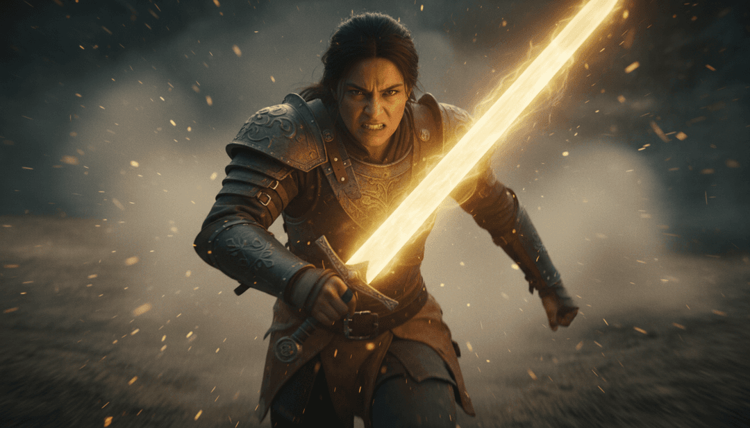 Animazione vivida che mostra forme d'onda musicali che si trasformano in eleganti schemi visivi, sincronizzati con un battito ritmico, illustrando la traduzione del suono da parte dell'IA.