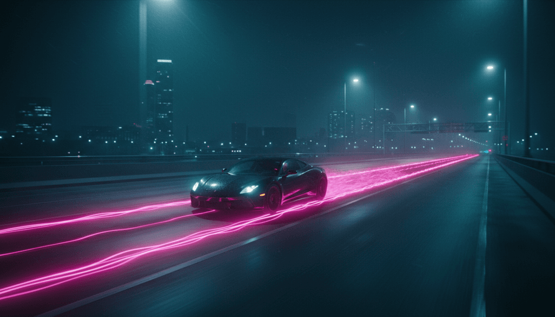 बहते पानी, मुलायम रोशनी और विकसित होते परिदृश्य जैसे अमूर्त दृश्य, जो 'Patiently Waiting' म्यूजिक वीडियो के लिए एआई द्वारा बनाए गए हैं