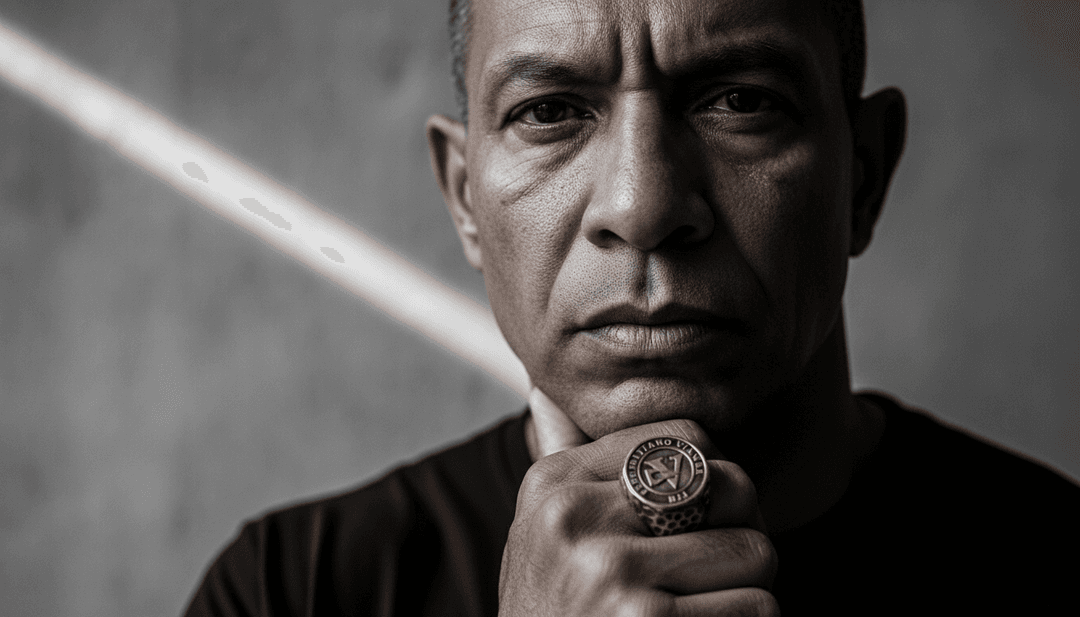 ध्वनि तरंगों से विकसित होते गतिशील दृश्य, जो शहरी परिदृश्य और गीत की शक्तिशाली कथा को दर्शाने वाले रूपक तत्वों को चित्रित करते हैं।