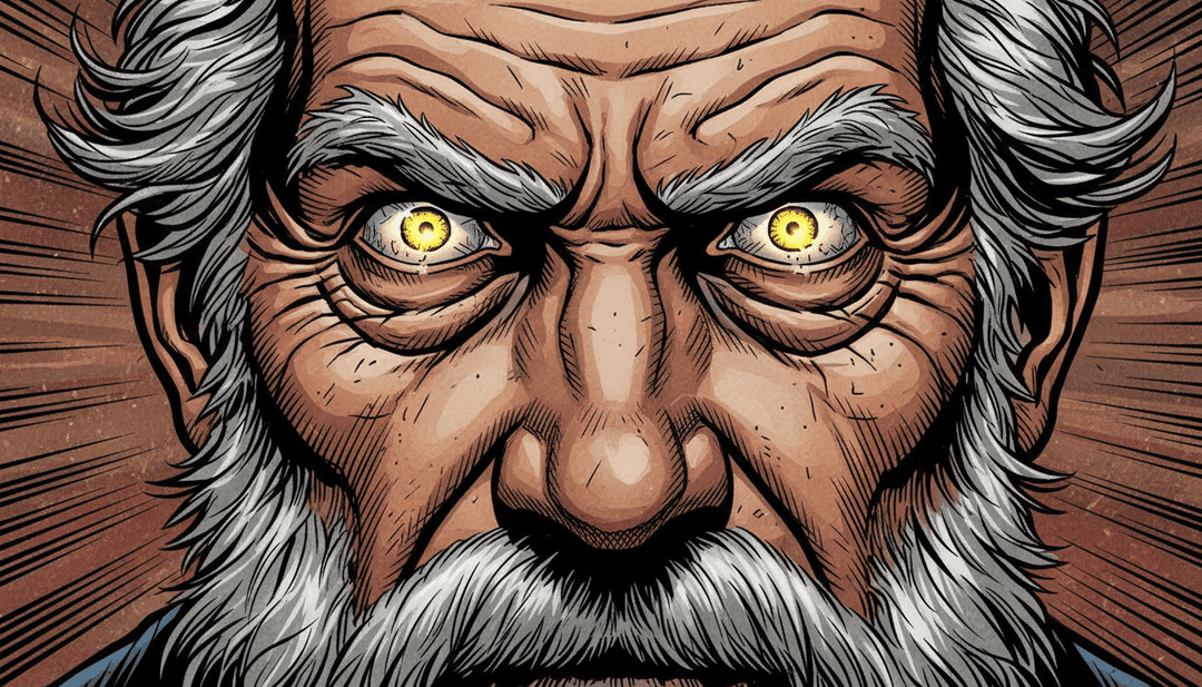 L'IA interprétant le thrash metal énergique de 'Grandpa’s On Parole Again', visualisant la rébellion et la puissance brute.