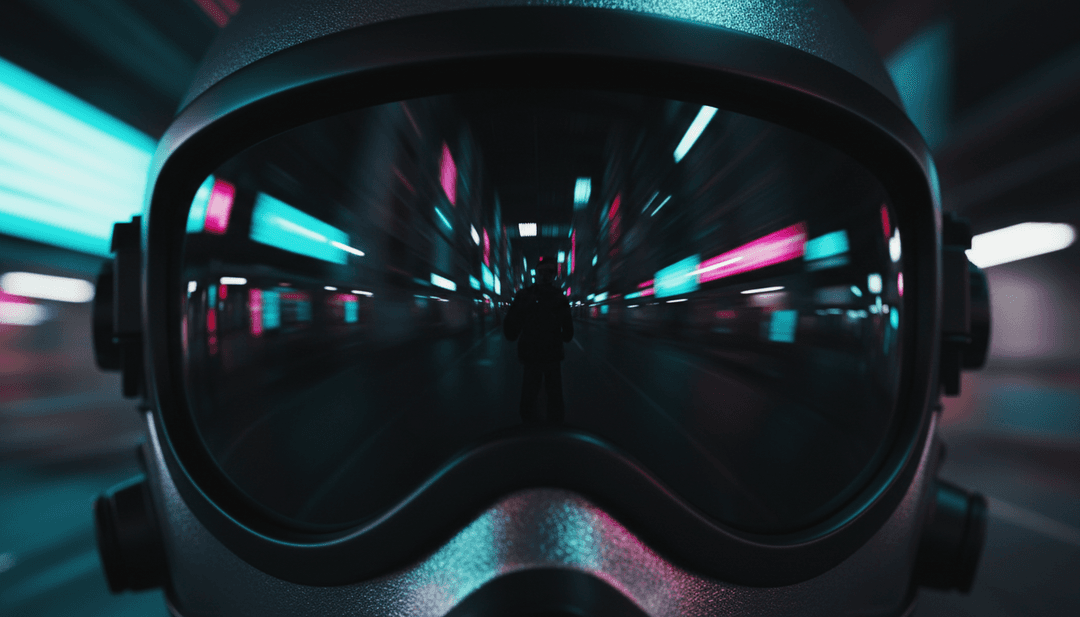 A.N.A.mp3 के दृश्यों को प्रदर्शित करने वाली एक तैयार संगीत वीडियो स्क्रीन, जिसमें freebeat.ai के लिए एक उपयोगकर्ता इंटरफ़ेस ओवरले है।