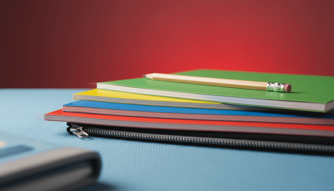 魔法のスケッチブックでカラフルなクレヨンで楽しそうに絵を描く子供のアニメーションイラスト。音符が漂い、「Dans mon sac j’ai un crayon,」がFreebeat.aiのミュージックビデオジェネレーターによって変身した本質を表現しています。