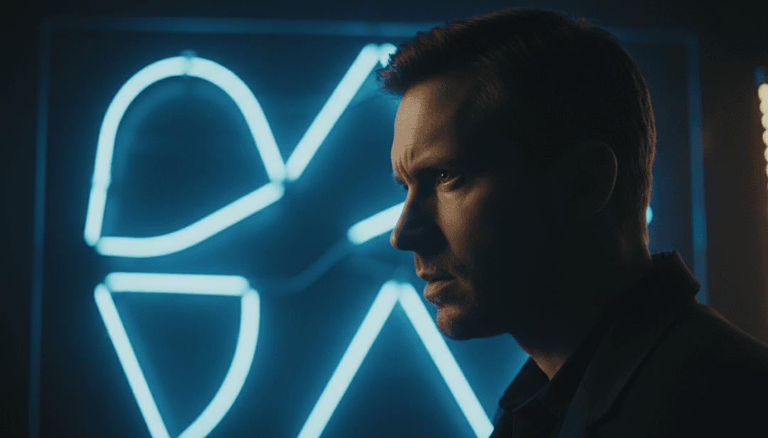 动态数字粒子形成景观,与深屋节拍同步。