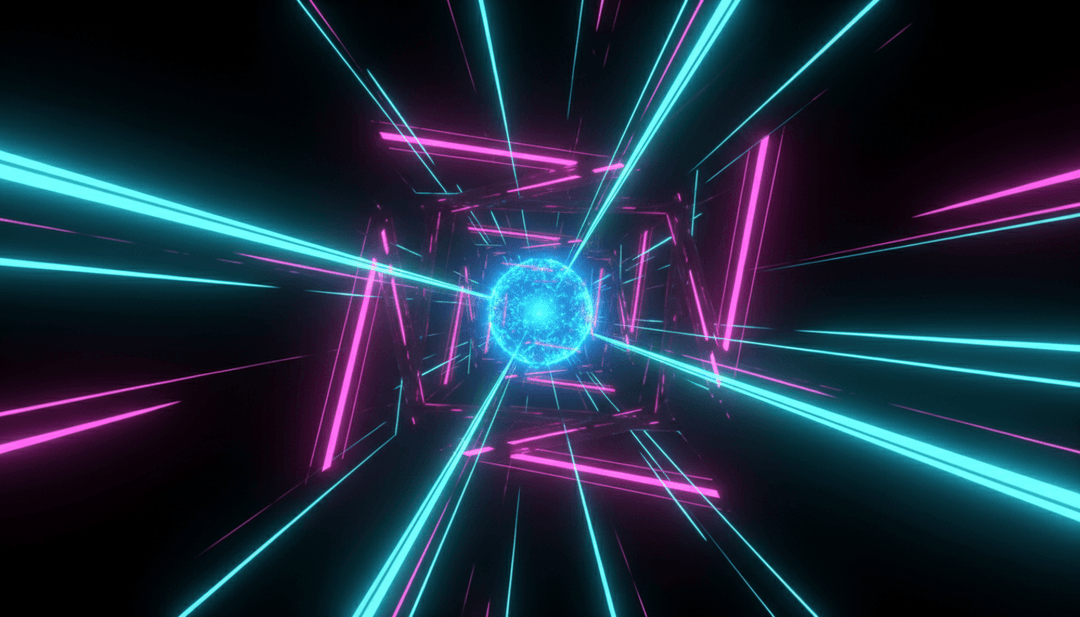 アラビア書道が電子的な光の軌跡とともに流れ、'AI_قلبي ليك ميال.mp3'のビートとアーティストのシルエットに同期するダイナミックなビジュアライザー。