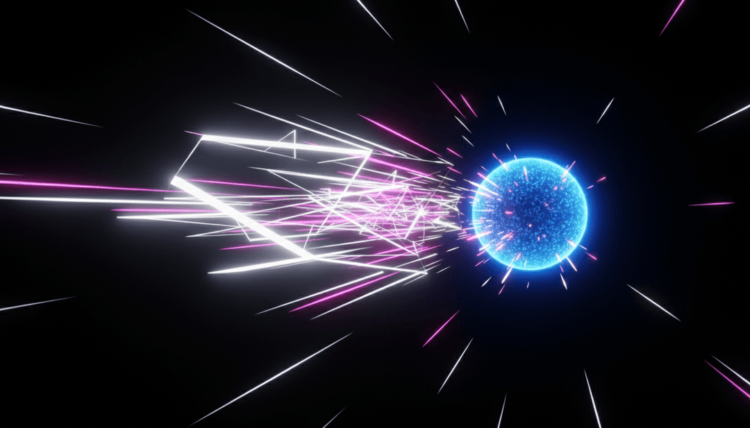 'AI_قلبي ليك ميال.mp3'の完成したミュージックビデオのスクリーンショット。鮮やかなアラビア・エレクトロニックな美学が表示され、freebeat.aiのロゴがオーバーレイされています。