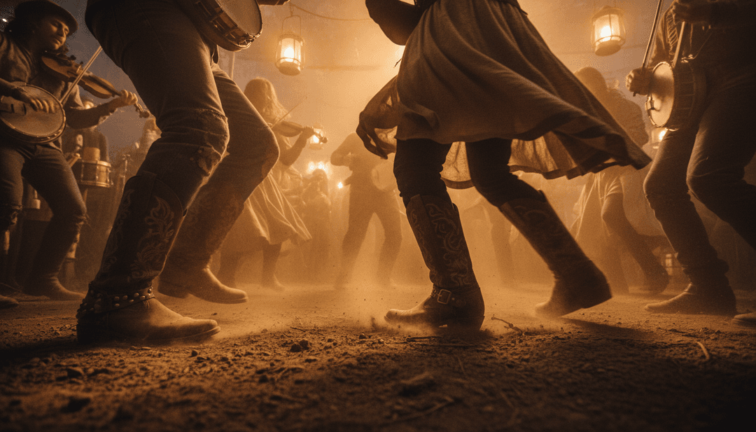 Elementi visivi come alberi antichi, colline ondulate ed effetti di vento eterei generati dall'AI, corrispondenti alle sottili sfumature di "Les Murmures du Vent Ancien".