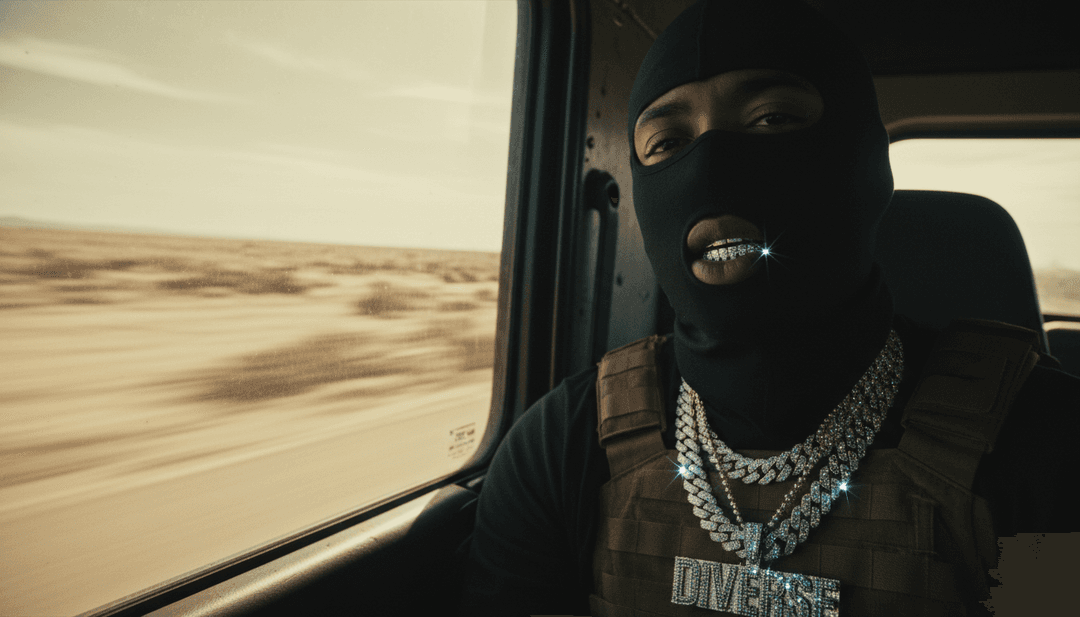 Imágenes dinámicas sincronizadas con los ritmos enérgicos de 'GO (PlaqueBoyMax Stream)', mostrando movimientos abstractos, escenas urbanas y efectos de luz parpadeantes.