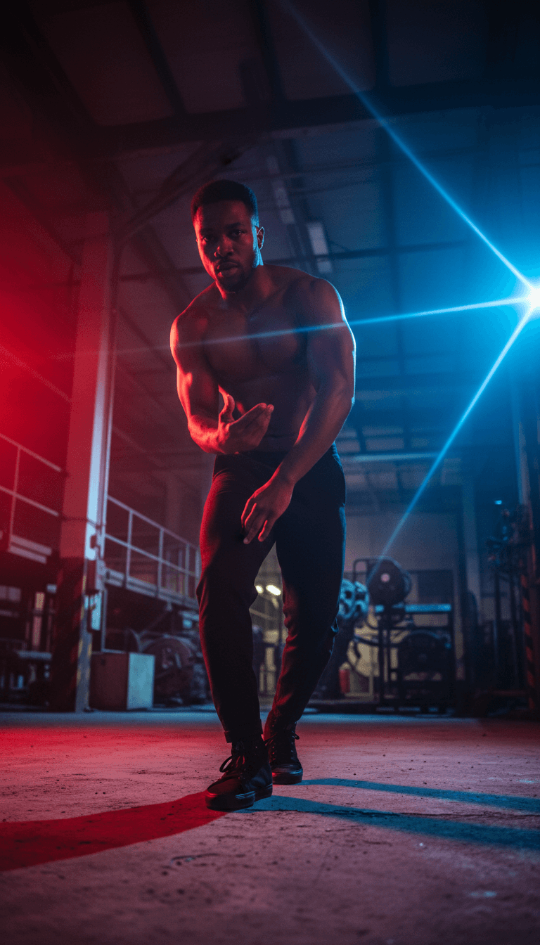 Immagini dinamiche generate da freebeat.ai per "The Way She Move" di heiWr, che mostrano come i ritmi dancehall si traducano in figure animate che danzano sotto cieli tropicali.