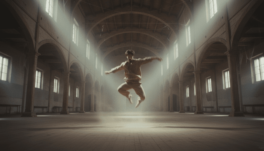 Clip musical final généré par l'IA pour Ho Hey de The Lumineers, diffusé sur un écran