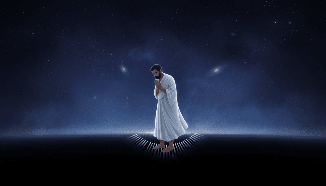 AI在星光月夜下分析“under midnight skies.mp3”的音符和歌词的概念图,唤起传统流行乐和大乐队的美学。