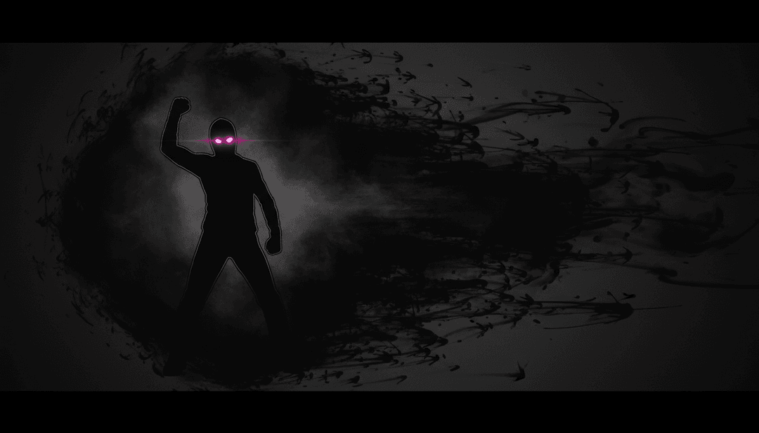 Visualizador dinâmico mostrando formas abstratas e luzes brilhantes sincronizando com batidas techno e melodias de sintetizador.