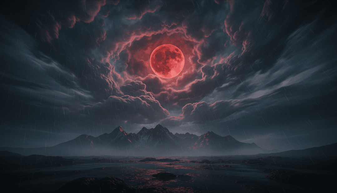 「Cazador de Sombras (van helprim)」にインスパイアされ、剣を振るう影の人物が描かれたドラマチックなシンフォニックメタル風景をAIが生成