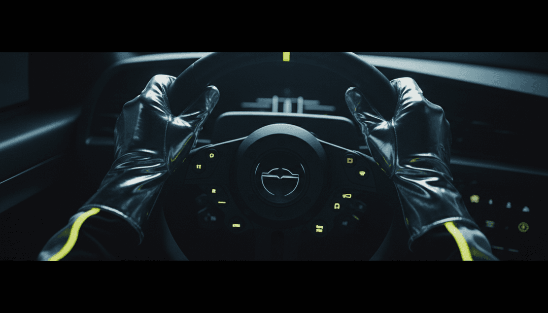 緑の光の軌跡と舞い上がる人影を描いた抽象画。ポップ、ファンク、ソウルの美学が融合し、夜の街を駆け巡るアンナの旅を表している。