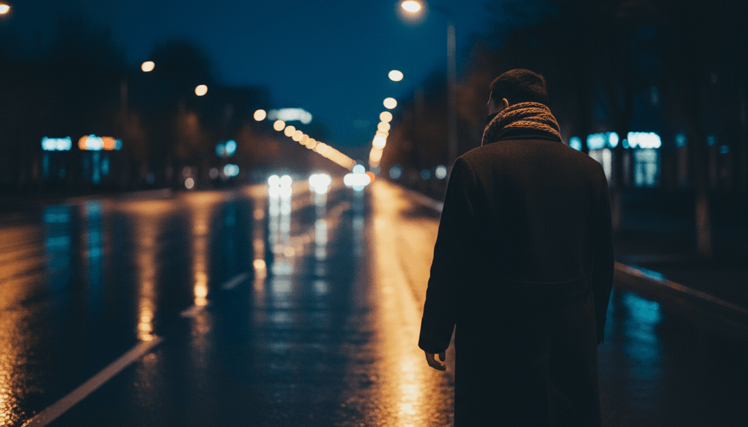 AI che analizza le forme d'onda smooth jazz, visualizzando scene lounge rilassanti, paesaggio notturno tranquillo della città con illuminazione ambientale.