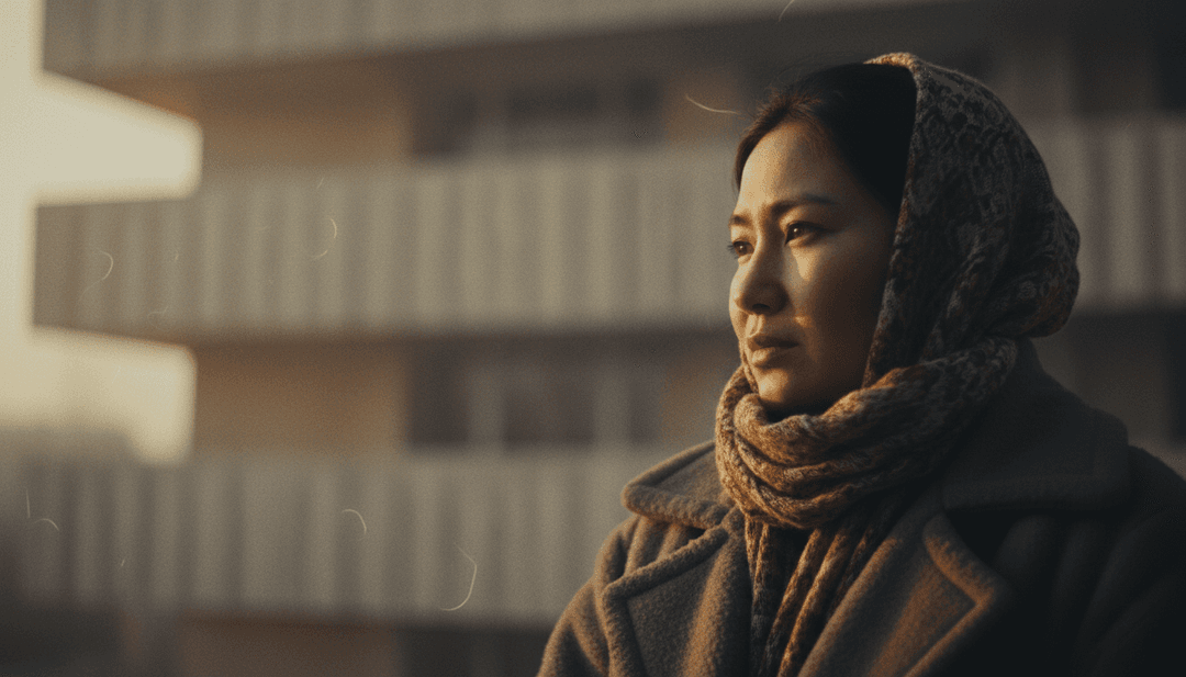 Rappresentazione astratta di onde sonore che si trasformano in motivi visivi fluidi e scorrevoli, una tavolozza di colori blu e viola freddi che riflette l'atmosfera lounge.