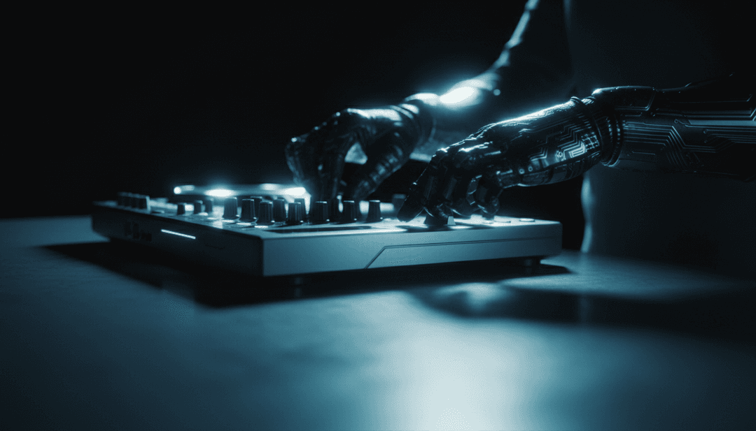 合成器琶音转化为抽象的视觉模式,映射音乐的能量。