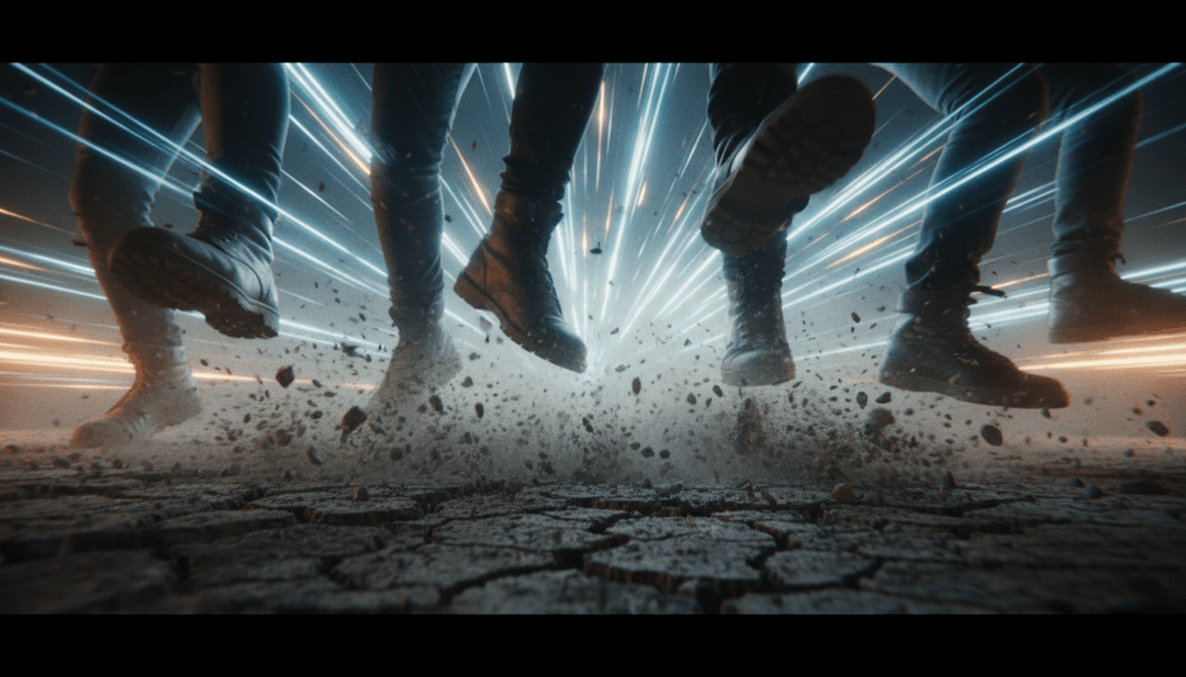 marconinz 的 'Xmas Guitar DnB .mp3' 最终高分辨率音乐视频剧照,展示了鲜艳的色彩、动态的动作以及节日与都市元素的独特融合,并巧妙地融入了 freebeat.ai 标志。