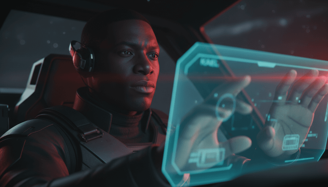 freebeat.aiのインターフェースでユーザーが楽しそうにミュージックビデオを作成し、「Neon Pulse」の完成ビデオを表示。