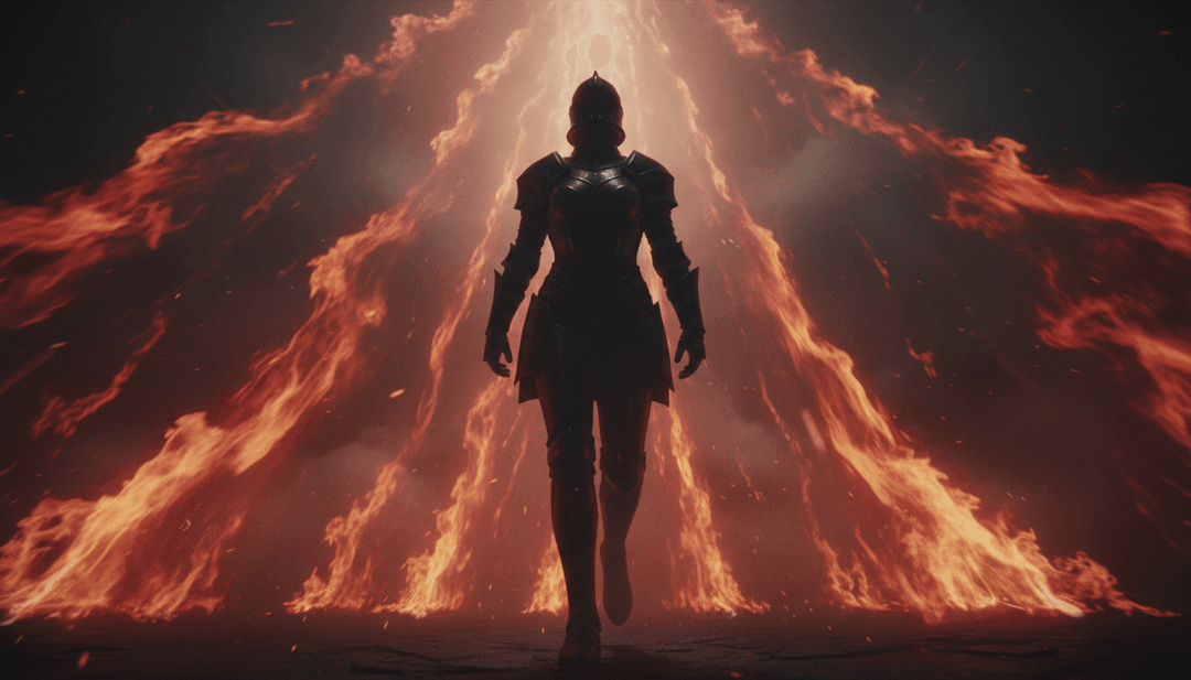 'Jsi mé světlo i stín'을 위한 최종 고화질 뮤직 비디오로, 아름답게 렌더링된 환상적인 비주얼, 완벽하게 동기화된 무료 캡션, 그리고 freebeat.ai 로고를 보여줍니다.