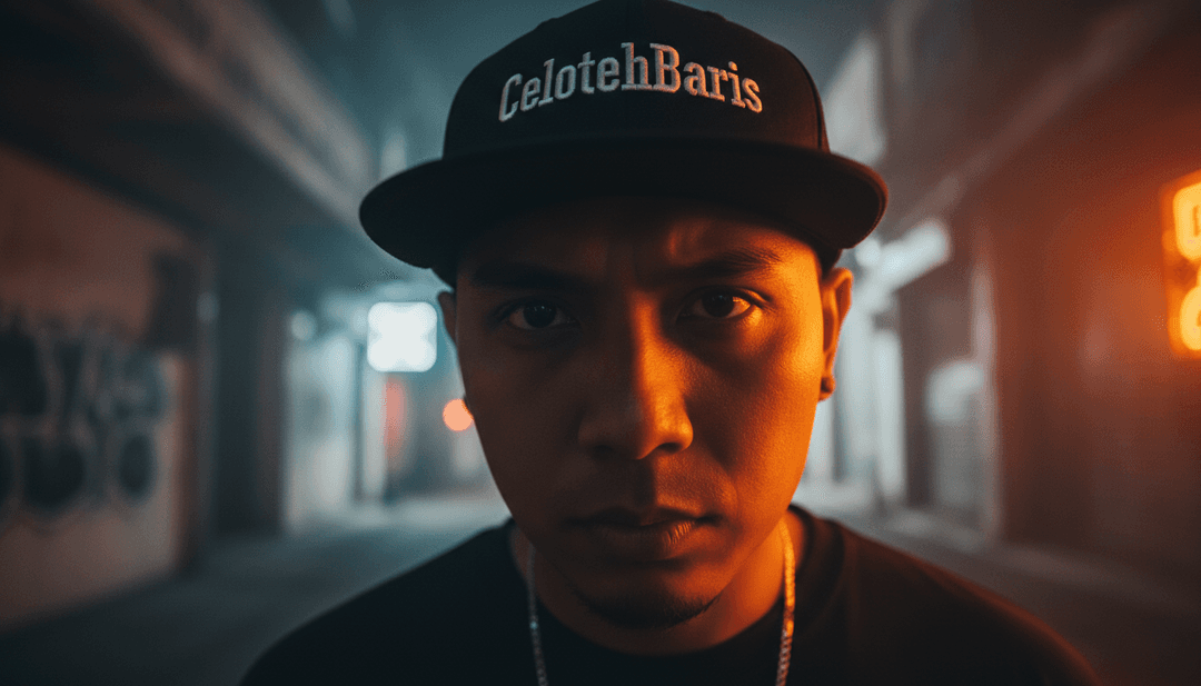 IA interpretando música reggae e ska, mostrando ondas sonoras se transformando em conceitos visuais coloridos e vibrantes para MAFIA BAYANGAN.mp3.