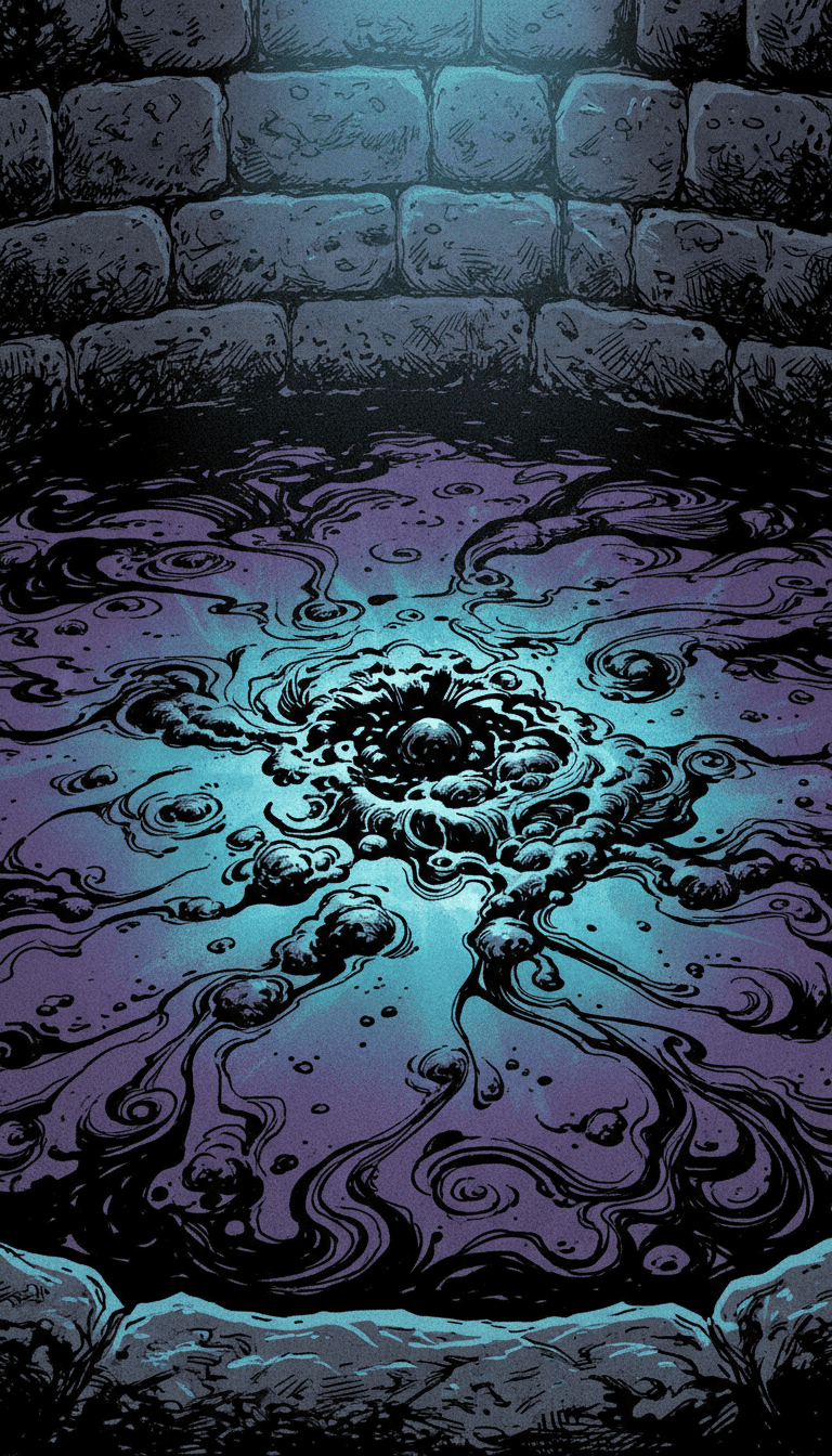 Uma tomada cinematográfica final e grandiosa do videoclipe de 'The Poisoned Well', demonstrando a capacidade do freebeat.ai de entregar narrativas visuais únicas e poderosas.