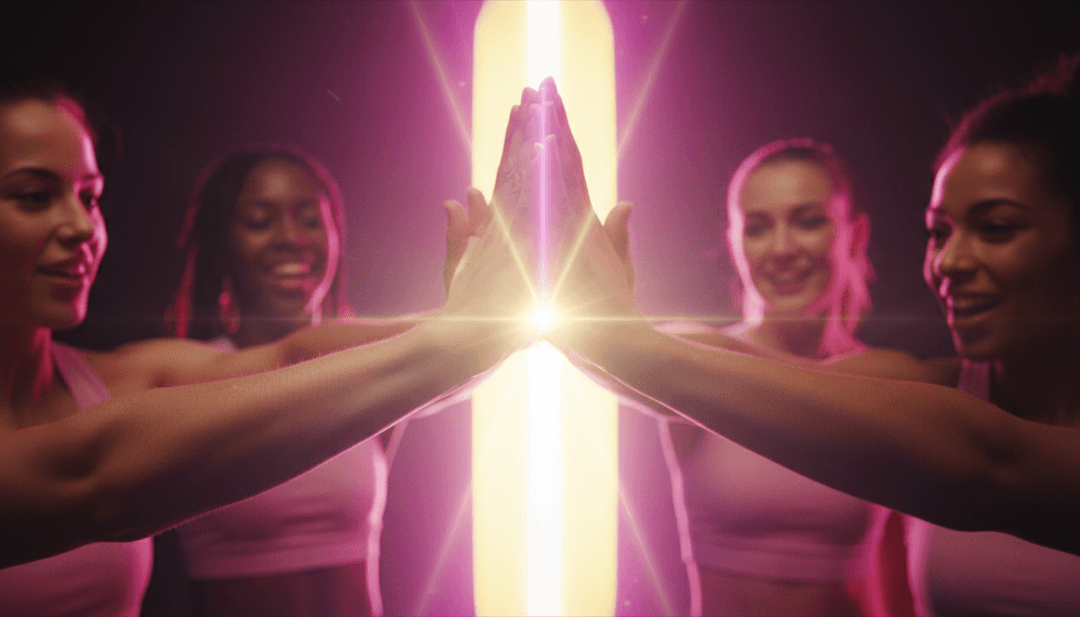 Usuário admirando um videoclipe de nível profissional concluído para 'Hi-5 Theme' gerado por freebeat.ai em um tablet, com um botão 'criar agora'.