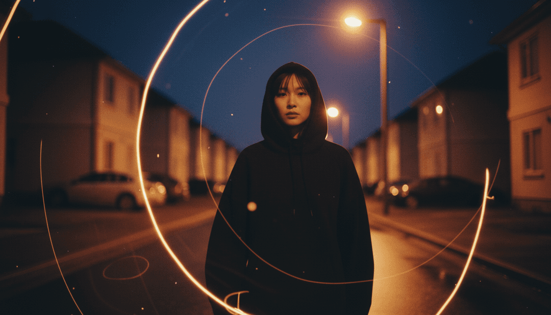 Análise de IA da música de gothic rock e rock alternativo 'midnight bloom by loona', mostrando visuais espectrais e motivos florais escuros