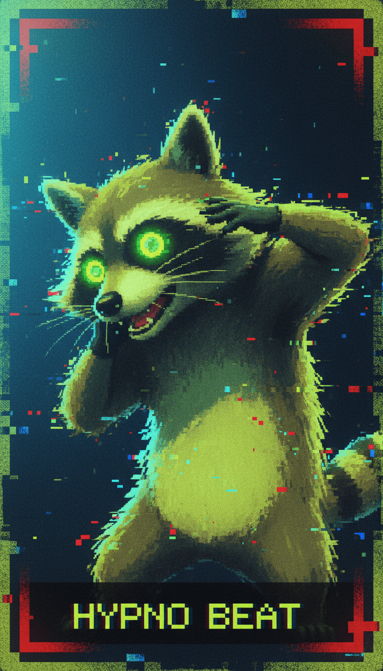 声波转化为城市街头艺术的抽象视觉表现,象征着 AI 对 'yoink.mp3' 嘻哈精髓的解读。