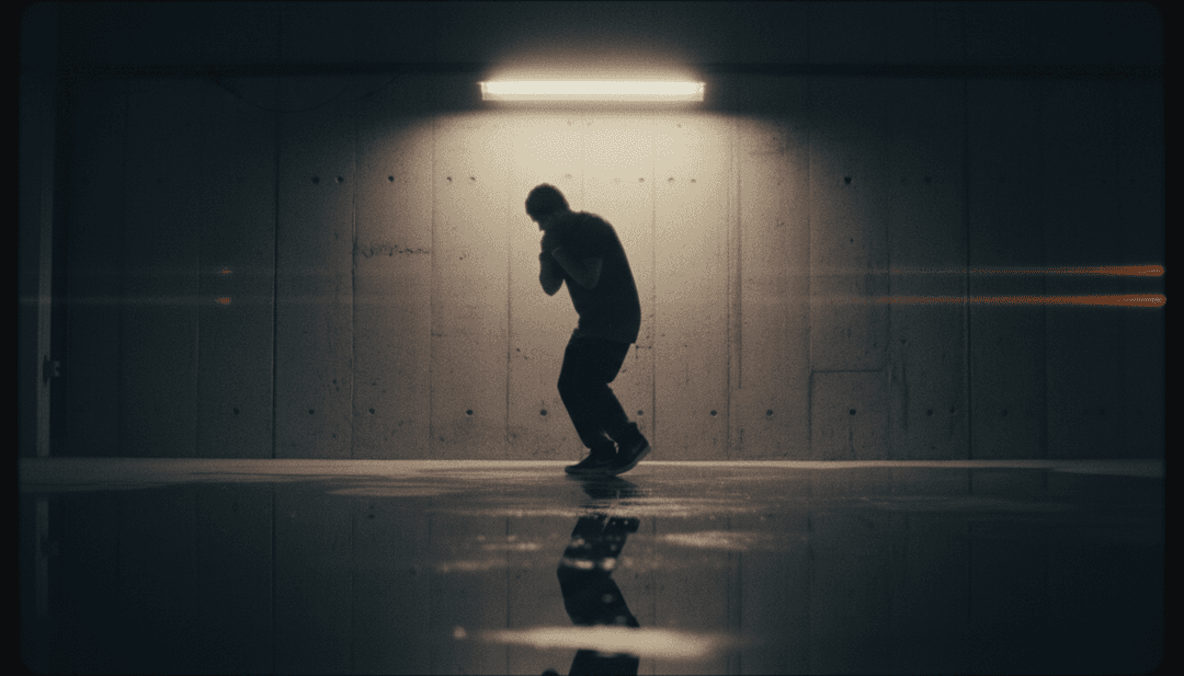 Imagem conceitual de IA interpretando ondas sonoras de 'City Lights (1)' de rholla741 em paisagens urbanas luminosas e padrões rítmicos.