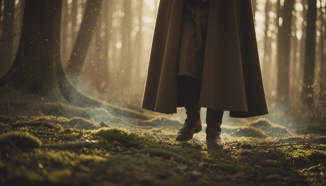 AI che interpreta musica folk, 'Caminho Antigo', con immagini di antichi sentieri e paesaggi naturali.