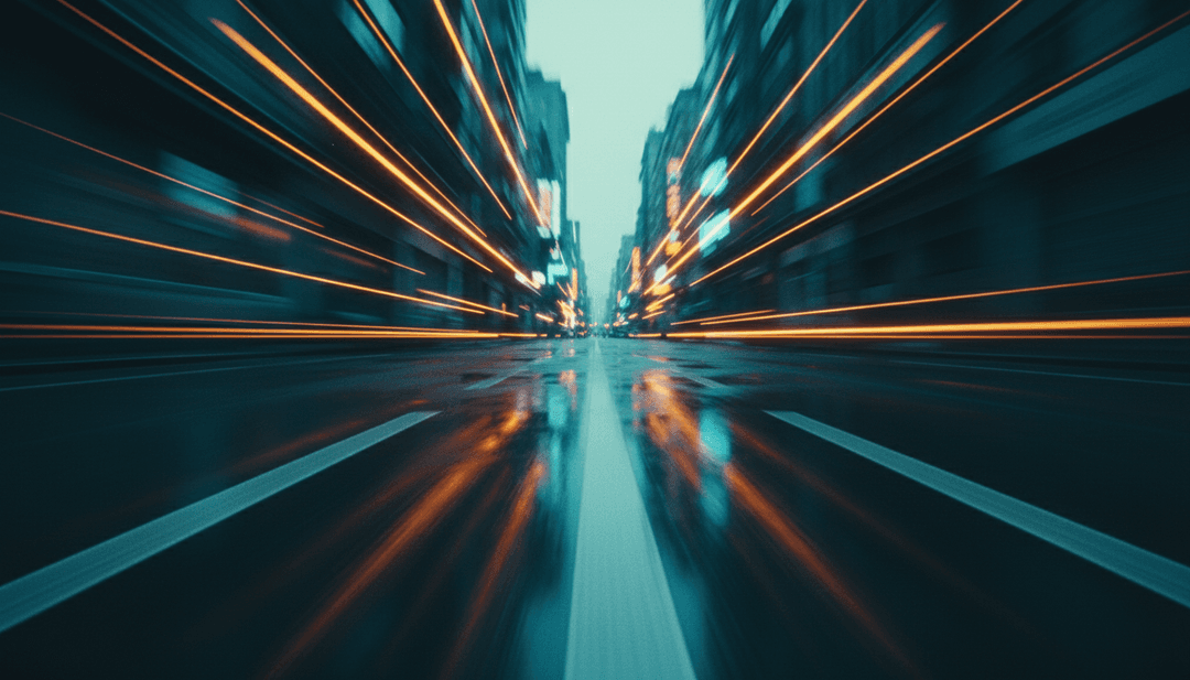 सामग्री निर्माताओं का एक विविध समूह एक बड़ी स्क्रीन पर अपने AI-जनित म्यूजिक वीडियो को देख रहा है, जो दृश्यों से प्रेरित दिख रहे हैं।