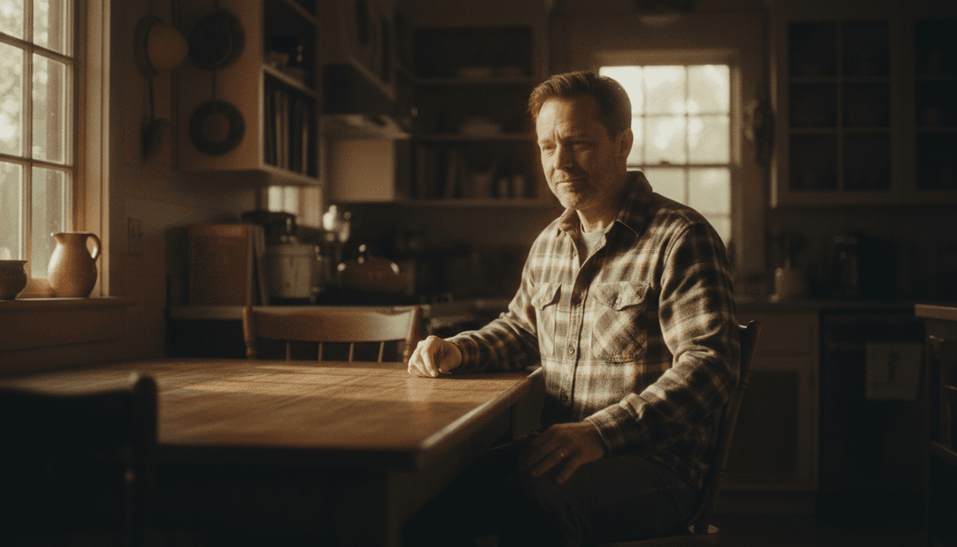 IA traduzindo acordes de guitarra folk e ritmos de banjo em cenas de mãos que se encontram, olhares compartilhados e um guardanapo sendo escrito em um ambiente aconchegante e rústico.