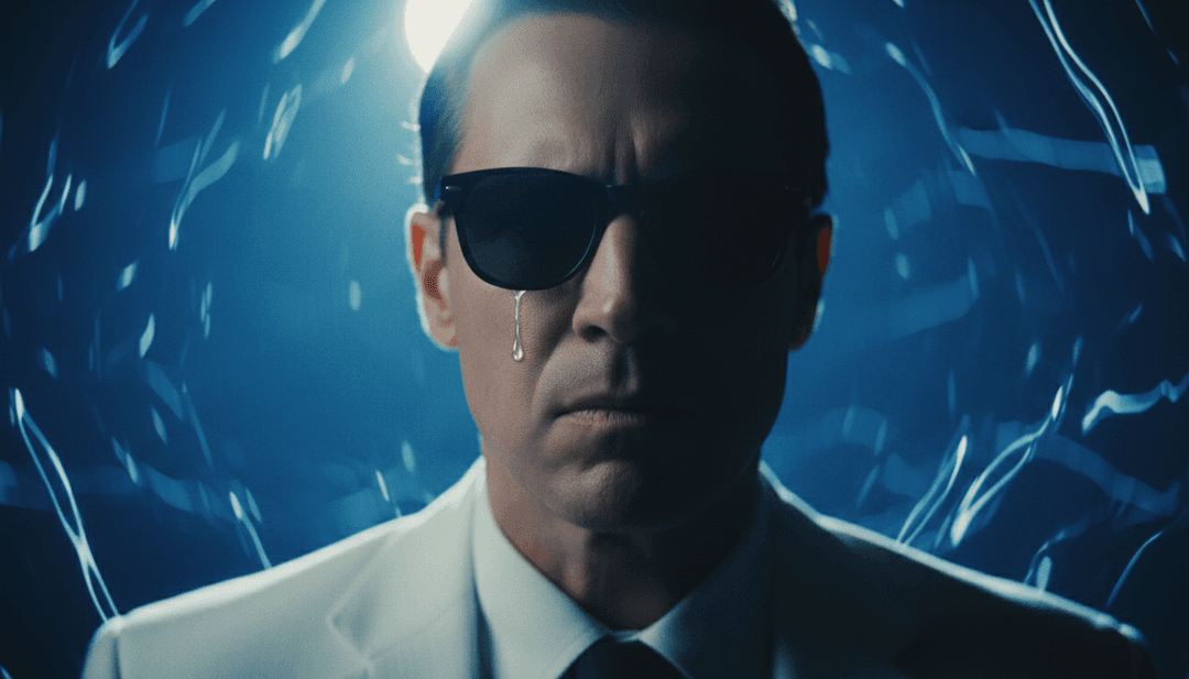 marconinz 的 'Xmas Guitar DnB' 的动态 AI 生成视频序列,融合了都市舞蹈、发光合成器线条和节日灯光,与音乐节拍同步。