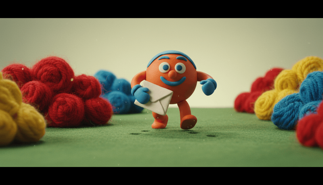 「A-Tisket A-Tasket」のフォークとチップチューンの要素と同期するダイナミックなビジュアル。アニメーション化されたキャラクターが音楽の道をたどる様子。