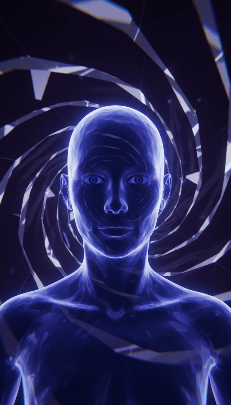 Un'interfaccia utente di freebeat.ai, che mostra un utente personalizzare un video musicale con vari effetti visivi e sovrapposizioni di testo, con un prominente pulsante di riproduzione.