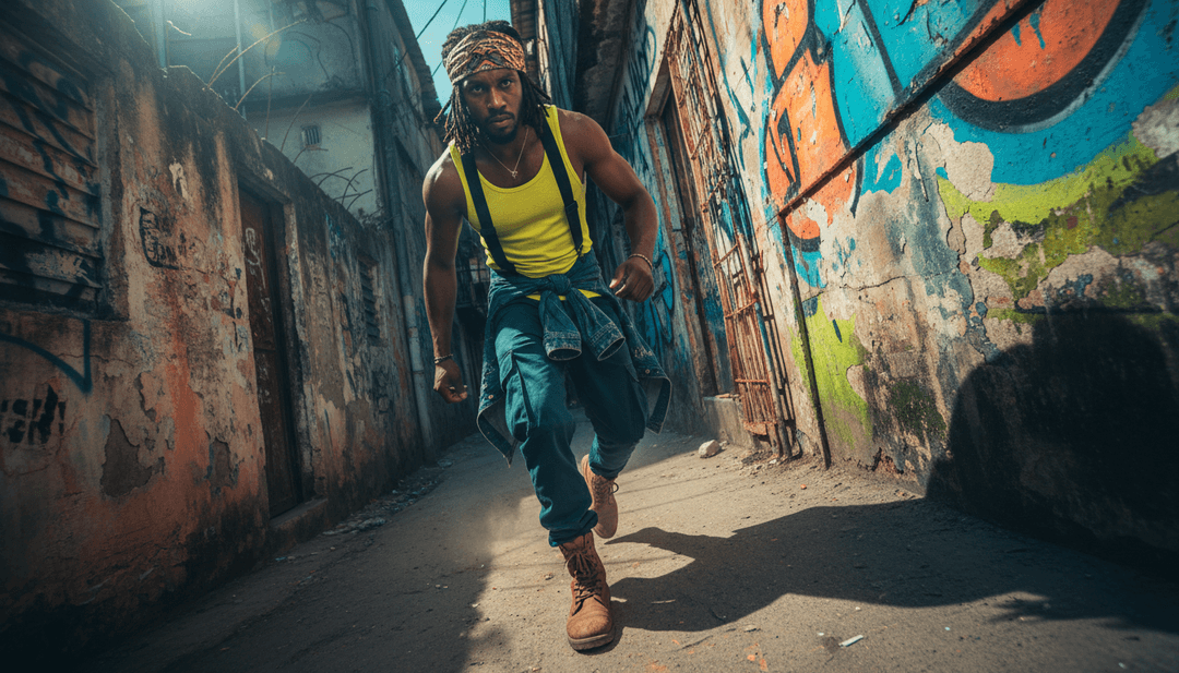 AI诠释卡里奥卡放克音乐的活力,为 MC JR - Jean Rodrigues 的“Sobrevivente”可视化城市景观和强有力的叙事。