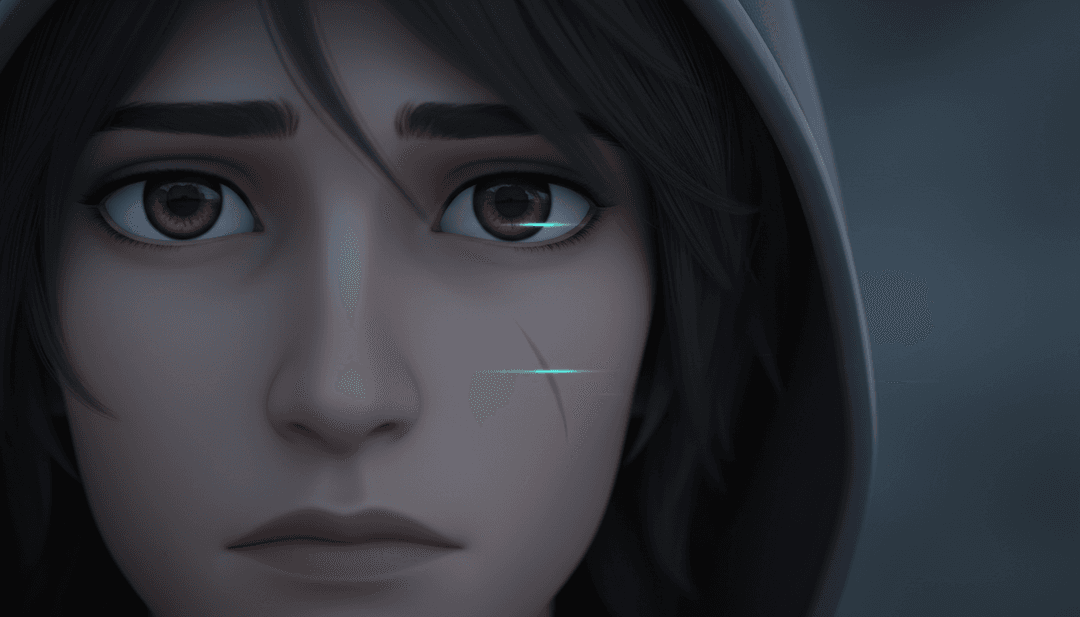 Cenas dinâmicas geradas por IA para 'Muddy' apresentando paisagens urbanas, ação em ritmo acelerado e animações de texto estilizadas que refletem as letras da música.