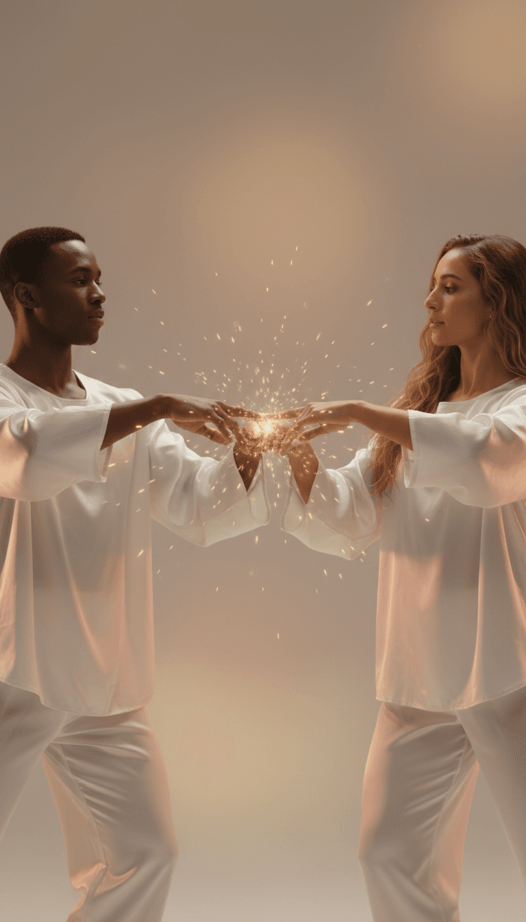 IA analisando padrões de onda do áudio 'Rise of Love' de Zeyn Oz, linhas brilhantes conectando-se a formas de coração abstratas e curvas melódicas.