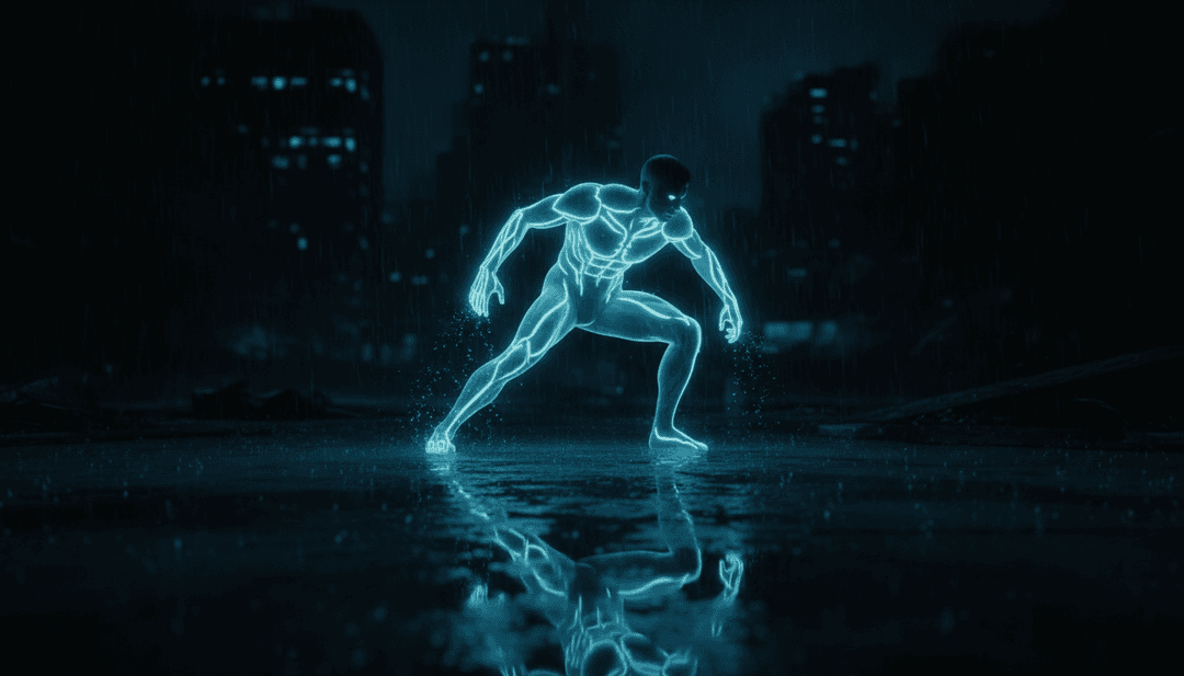 डांस-पॉप संगीत के लिए गतिशील AI-जनरेटेड दृश्य, एक संगीत वीडियो के लिए अमूर्त इलेक्ट्रॉनिक पैटर्न और जीवंत ऊर्जा का प्रदर्शन