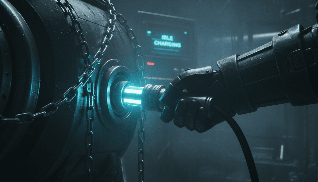 AI가 LUCKI의 곡 "I Don't Care..."의 거칠고 무심한 에너지를 분석하며, 음파가 추상적인 도시 예술로 변하는 모습을 표현합니다.