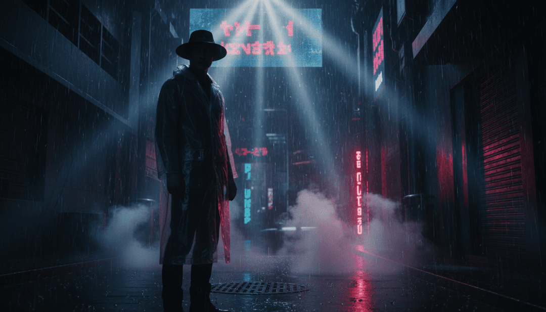 एआई एक रॉक/मेटल ट्रैक की लयबद्ध जटिलताओं और आक्रामक स्वरों का विश्लेषण कर रहा है, ध्वनि को अमूर्त ऊर्जा तरंगों और धातु संरचनाओं के रूप में चित्रित कर रहा है।