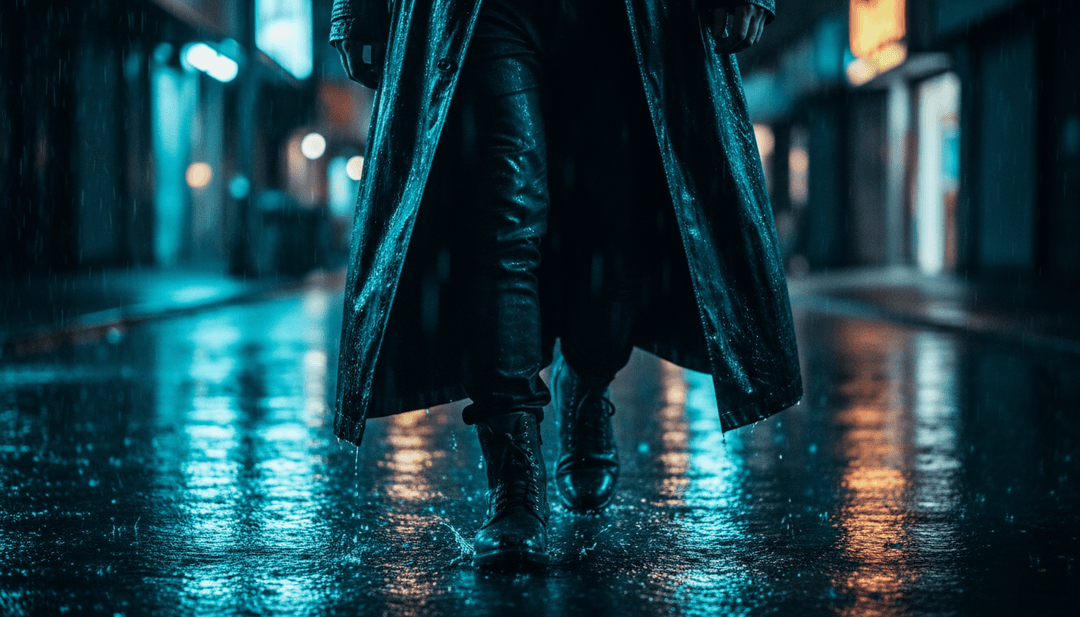 一个已完成的AI生成的音乐视频,用于 'I Walk Alone, Under Neon Rain' by v5 在屏幕上播放,展示了 freebeat.ai 惊人的能力。