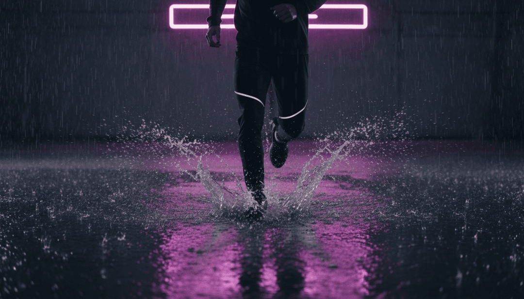 描绘流水、生物发光和舞动阴影的抽象数字艺术,灵感来自 Black Suede 的 'Submerged Mix 14.mp3'。