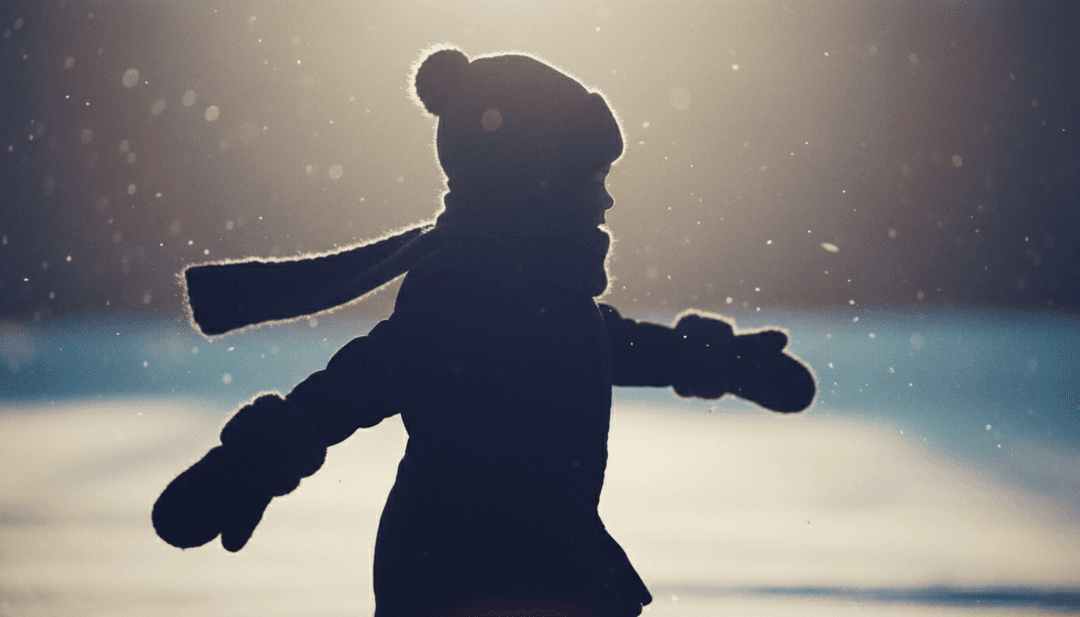 Uma família assistindo a um emocionante videoclipe de Natal gerado por IA em uma tela, com expressões felizes.