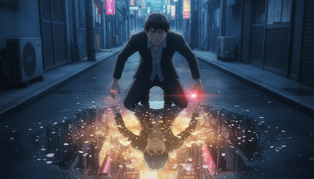 'Drown in the Rain' के लिए AI द्वारा उत्पन्न गतिशील दृश्य, जिसमें शहर की सड़कों पर बारिश गिरना, धीमी गति के शहरी दृश्य और संगीत के साथ सिंक्रनाइज़ अमूर्त इंडी रॉक बनावट दिखाई गई है।