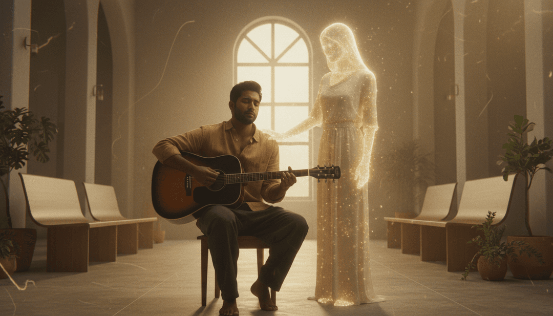 AI द्वारा 'Ab na jaa (recreated)' के लिए उत्पन्न गतिशील संगीत वीडियो दृश्य, जिसमें जटिल भारतीय नृत्य, जीवंत सांस्कृतिक उत्सव और आधुनिक शहरी दृश्य शामिल हैं, लोक वाद्ययंत्रों और समकालीन बीट्स के साथ सिंक्रनाइज़ किए गए हैं, जिसमें गीत को `free captions` के रूप में दिखाया गया है।