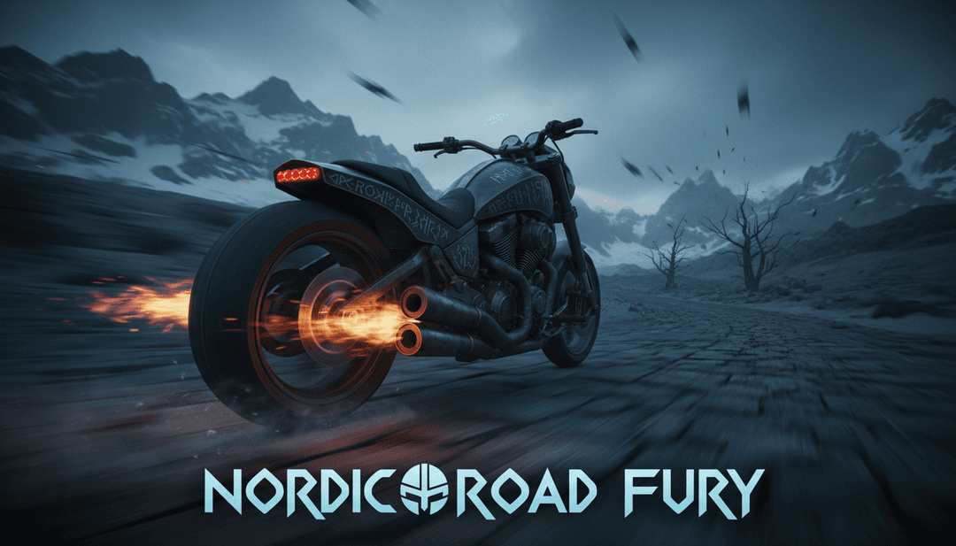 Representação visual dinâmica de um solo de guitarra, transformando-se em uma cena de batalha com machados e escudos, demonstrando a capacidade da IA de traduzir música em visuais.