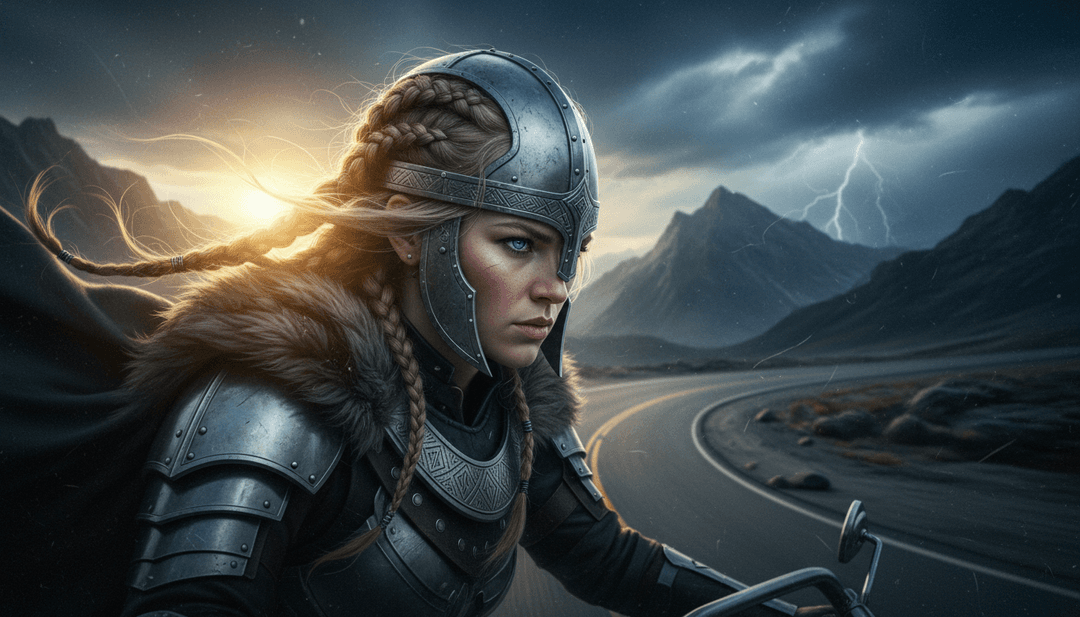 Uma tela de videoclipe finalizada com imagens épicas de Vikings, exibindo o logotipo da freebeat.ai, convidando os usuários a criar seus próprios vídeos.