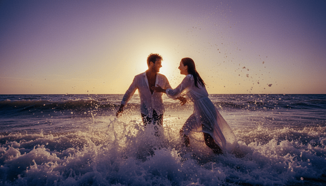 抽象的な光のパターンと都市景観のダイナミックなシーンが、「Fiato Corto」のアップビートなリズムと同期します。